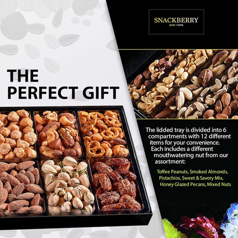 Set Holiday Mixed Nuts Gift Basket, in Elegant Drawer Gift Box, Gift for Easter Day, Birthday Party, Sympathy, Healthy