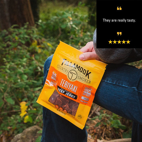 Tillamook Country Smoker Real Hardwood Smoked Beef Jerky, Teriyaki Flavor, 2.5 Ounce
