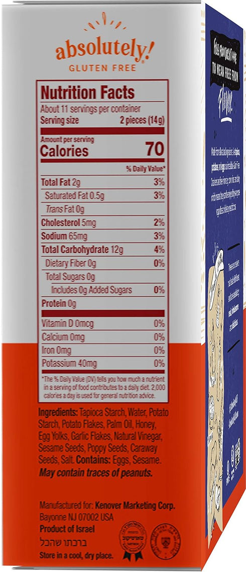 5.29-Ounce (3-Pack) Absolutely Gluten Free Everything Flatbread