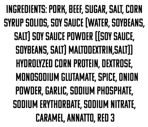 Pack 1.1 (Pack 18) Werner Teriyaki Meat Stick Twin Pork and Beef Protein Snack Ounce