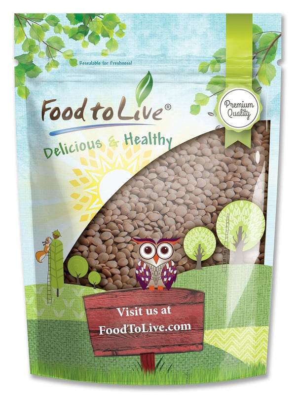 Food to Live - Whole Red Lentils, 1 Pound - Dry Raw