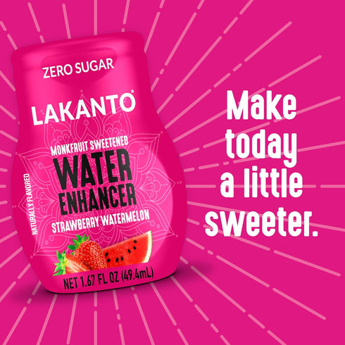 (1.67 oz Pack 6) Lakanto Sugar Free Water Enhancer - Sweetened with Monk Fruit Sweetener and Erythritol, On the Go