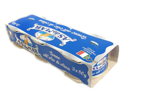 As Do Mar 3 Pack 80g Italian Tuna Fish in Olive Oil - Tuna fish in Olive Oil - Imported direct from Italy - of tins