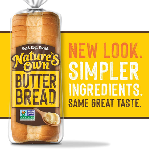 20 oz Nature's Own Butterbread, Non-GMO Bread, Sandwich Bread, Loaf