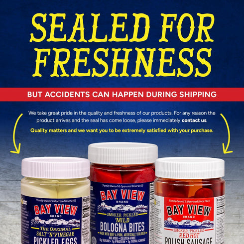 0g 6g (64oz, Bay View Pickled Eggs, No Artificial Ingredients, Gluten Free, Sugar, Protein, Fresh Grade A Eggs, Boiled