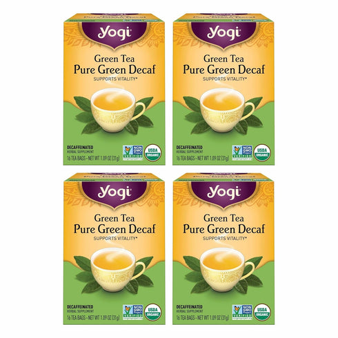 Yogi Tea Pure Decaf Green Tea - 16 Bags per Pack (4
