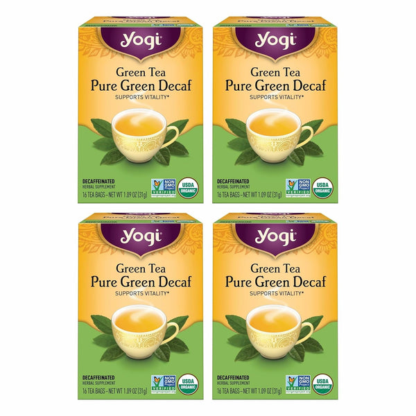 Yogi Tea Pure Decaf Green Tea - 16 Bags per Pack (4
