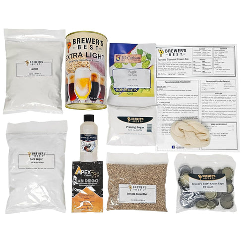 Brewer's Best -5 Home Brew Beer Ingredient Kit Gallon(Toasted Coconut Cream Ale)