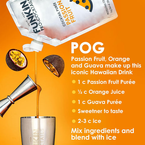 (2.2 lbs) Funkin Fruit Puree | Real Fruit, Simple Ingredient, Natural Mixer for Cocktails, Drinks, Smoothies | Vegan