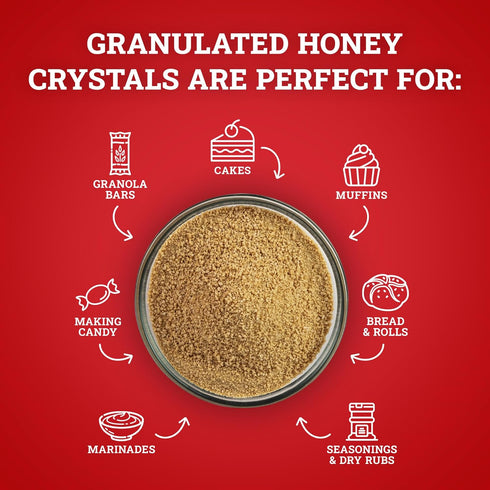 1.5LB (Pack 1) Hoosier Hill Farm Granulated Honey Crystals
