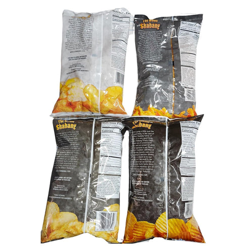 Generic Pack 4, 6 oz The Whole Shabang Potato Chips Variety of Extreme, Extreme Kettle, Extreme Crunchies, Original.