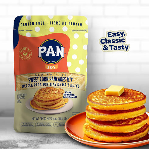 1 lb (Pack 1) P.A.N Sweet Corn Pancakes Mix Gluten Free Easy to Prepare