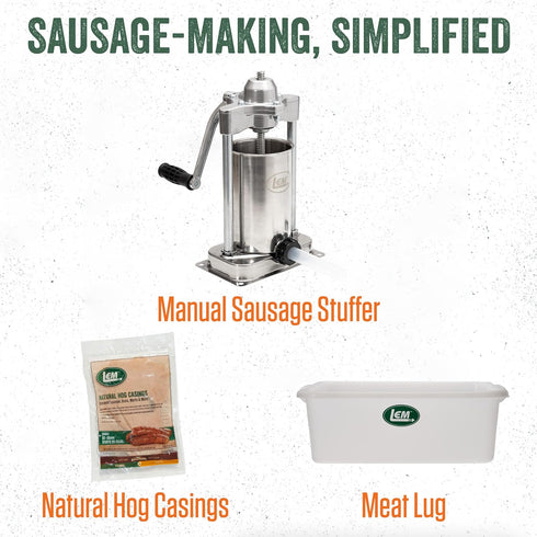 100 5 6 LEM Products Backwoods Bratwurst Fresh Sausage Seasoning, Ideal for Wild Game and Domestic Meat, Seasons Up