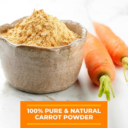 (8.8oz) Hallelujah Diet Max Organic Carrot Juice Powder - Made with Pure Organic Carrot Juice, No Artificial Sweetners