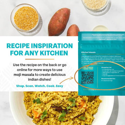 Set 4-Packs 12-16 moji masala Indian Spice Kits Kitchari Masala Spice Blend Spice Mix for Authentic Indian Food at Home
