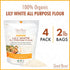 2 Lb (Pack 4) Great River Organic Milling Lily White Organic All-Purpose Flour | Unbleached & Unbromated | Non-GMO