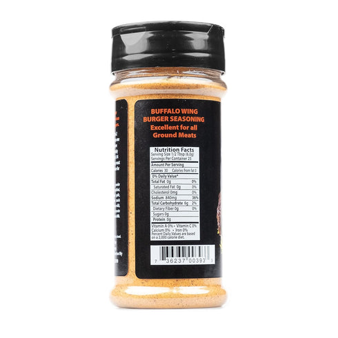 Hi Mountain Gourmet Burger Seasoning, Buffalo Wing Blend - Spicy, Tangy, Garlic for Grilling