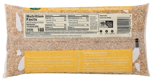 365 32 OZ by Whole Foods Market Organic Brown Basmati Indian Rice