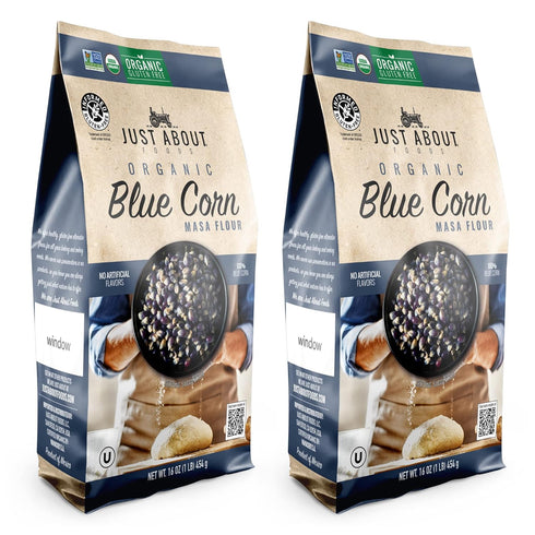 Just About Foods Organic Blue Corn Flour | USDA Organic | Gluten-Free,