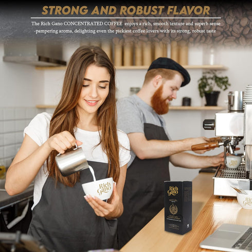Rich gano (2 30 Packets Reishi Mushroom Coffee Boxes of Sachets) Black Coffee with Ganoderma Extract All Natural Vegan