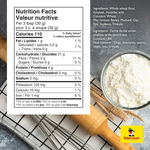 Robin Hood 5kg All Purpose Flour Whole Wheat {Imported from Canada}