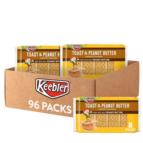 Keebler Sandwich Crackers, Single Serve Snack Crackers, Office and Kids Snacks, Toast