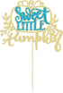 1Pc Gyufise Sweet Little Pumpkin Cake Topper Glitter Fall Theme Little Pumpkin Cake Pick Decorations for Baby Shower