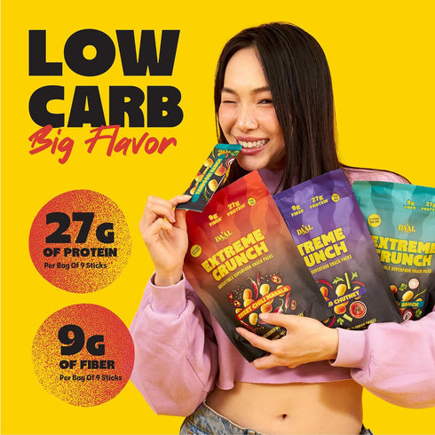 Packed 27g Pack 9 Count Daal Crunchy & Spicy Snacks Healthy Snacks Made from Mung Beans Gluten Free & Nut Free Moong