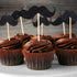 50 Pieces Mustache Cupcake Toppers, Mustache Birthday Cake Topper, Black Glitter Mustache Dessert Toppers for Baby