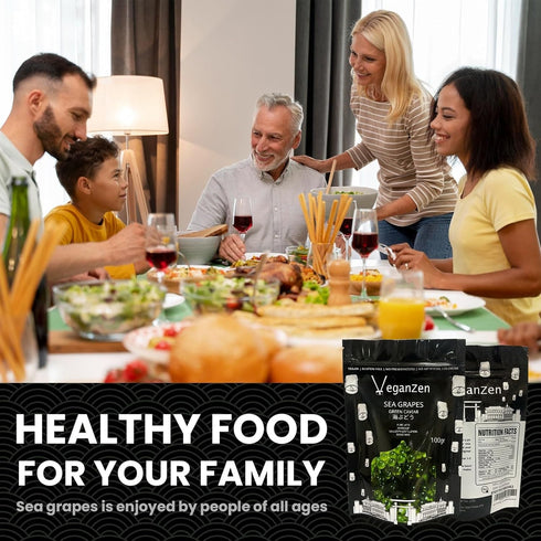 VeganZen 100GR Sea Grapes to Eat Seaweed Snacks Salad Kit Umibudo dried ramen toppings korean food green caviar