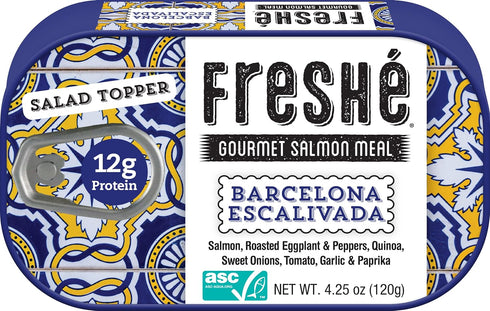 Fresh Canned Salmon Barcelona Escalivada (10 Pack) - Mediterranean Style Atlantic Salmon