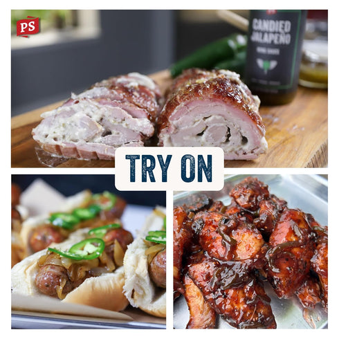 PS Seasoning Candied Jalapeno BBQ Chicken Wing Sauce - Sweet and Spicy All-Purpose Hot Sauce for Grilling, Dipping