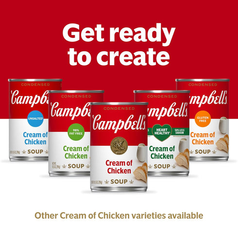 10.5 oz (4 Pack) Campbell's Condensed Cream of Chicken Soup, Can