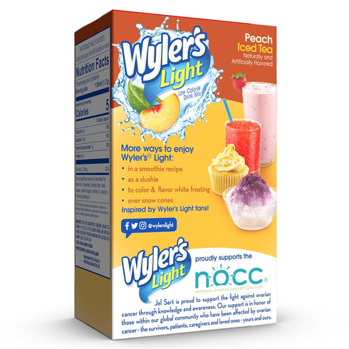 Packets, 16 Count, 6 (96 Wyler's Light Singles To Go Powder Water Drink Mix, Peach Iced Tea, Boxes Single Servings)