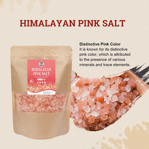 52USA 1 lb, Himalayan Pink Salt Coarse, Coarse Grain Pink Himalayans Sea Salt, Sea Salts for Grinder Refill, Himalayan