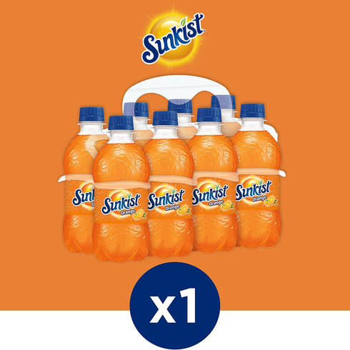 Sunkist 12 oz 8 pack Orange Soda, fl bottles