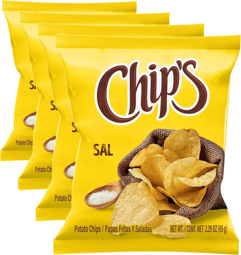 Chips Salted Potato Chips, Classic Crunch, Mexican-Style Snack, 2.29 oz Snack Size