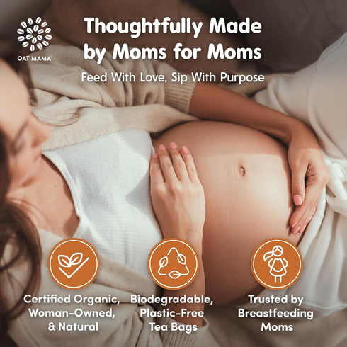 Oat Mama Lactation Tea - Chai Spice for Breastfeeding Moms, Organic Support for Milk Supply Increase
