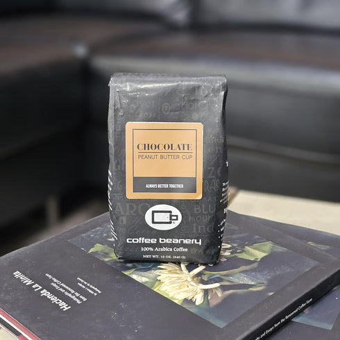 12oz 100% Chocolate Peanut Butter Cup Decaf Coffee by Coffee Beanery | Flavored Decaf Coffee Ground Medium Roast Coffee