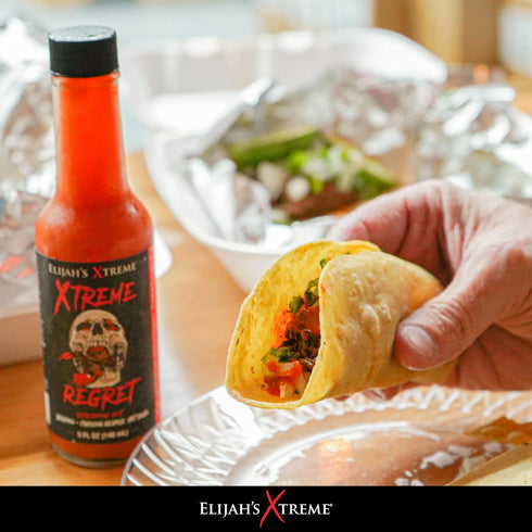 2 Elijah's Xtreme Regret Hot Sauce - Carolina Reaper and Trinidad Scorpion - The Hottest Peppers in the World for an