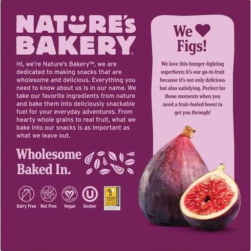 6 6 packs (36 packs) Natures Bakery Whole Wheat Fig Bars, Original Fig, Real Fruit, Vegan, Non-GMO, Snack bar, boxes