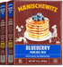 Manischewitz Real Blueberry Pancake Mix, Dairy Free, 9oz (2 Pack) with Real