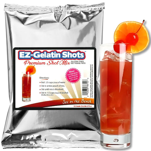 Sex On The Beach Jello Shot Mix, 6.78 oz - Premium Gluten-Free Jello Mix for Shots