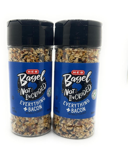 HEB Bagel Not Included Spice Blend - 2 pack (Everything & Bacon 2.5oz)