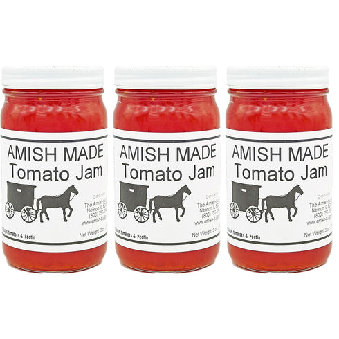 Amish Buggy Amish Jam - 8 Oz Jar - Qty 3 (Tomato)