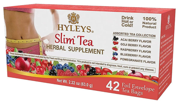 Hyleys Slim Tea 42 Ct Assorted - Weight Loss Herbal Supplement Cleanse