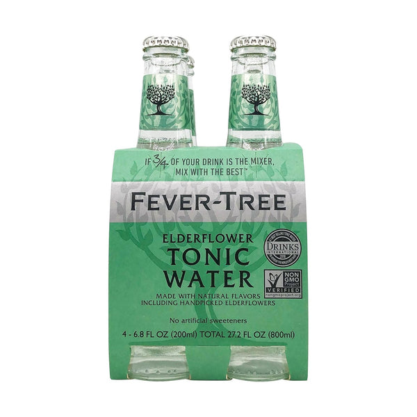 Fever-Tree, Tonic Water Elderflower, 6.8 Fl Oz, 4 Pack