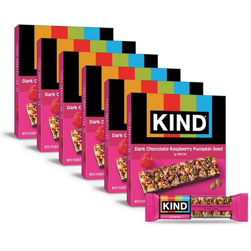 KIND Healthy Snacks Bars, Dark Chocolate Raspberry Pumpkin Seed, Gluten Free, High