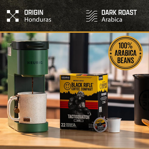 100% 84 Count Black Rifle Coffee Company Dark Roast Coffee Pods Arabica, Bold, Smoky Single-Serve K-Cup Compatible