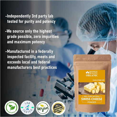 Blessfull Healing 100% 100 3.52 oz Organic Swiss Cheese Powder Pure Natural Gram /